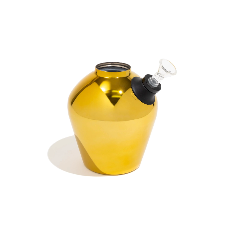 Bong Chill Steel Pipe Acero Inoxidable Gold Mirror