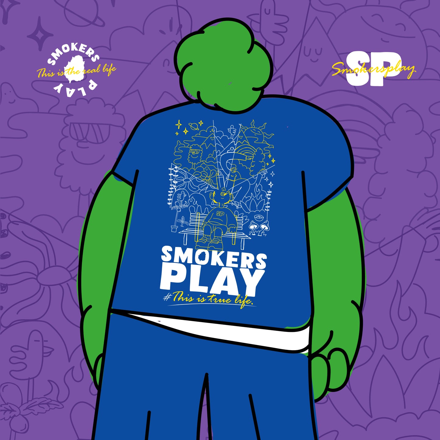 Camiseta Smokers Play This is True Life Azul