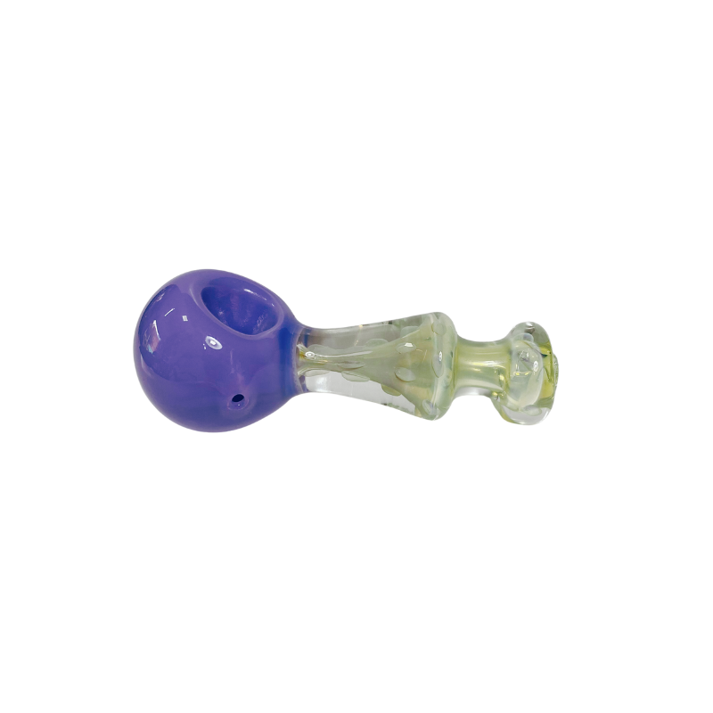 Pipa vidrio Spoon Morada y Burbujas 85