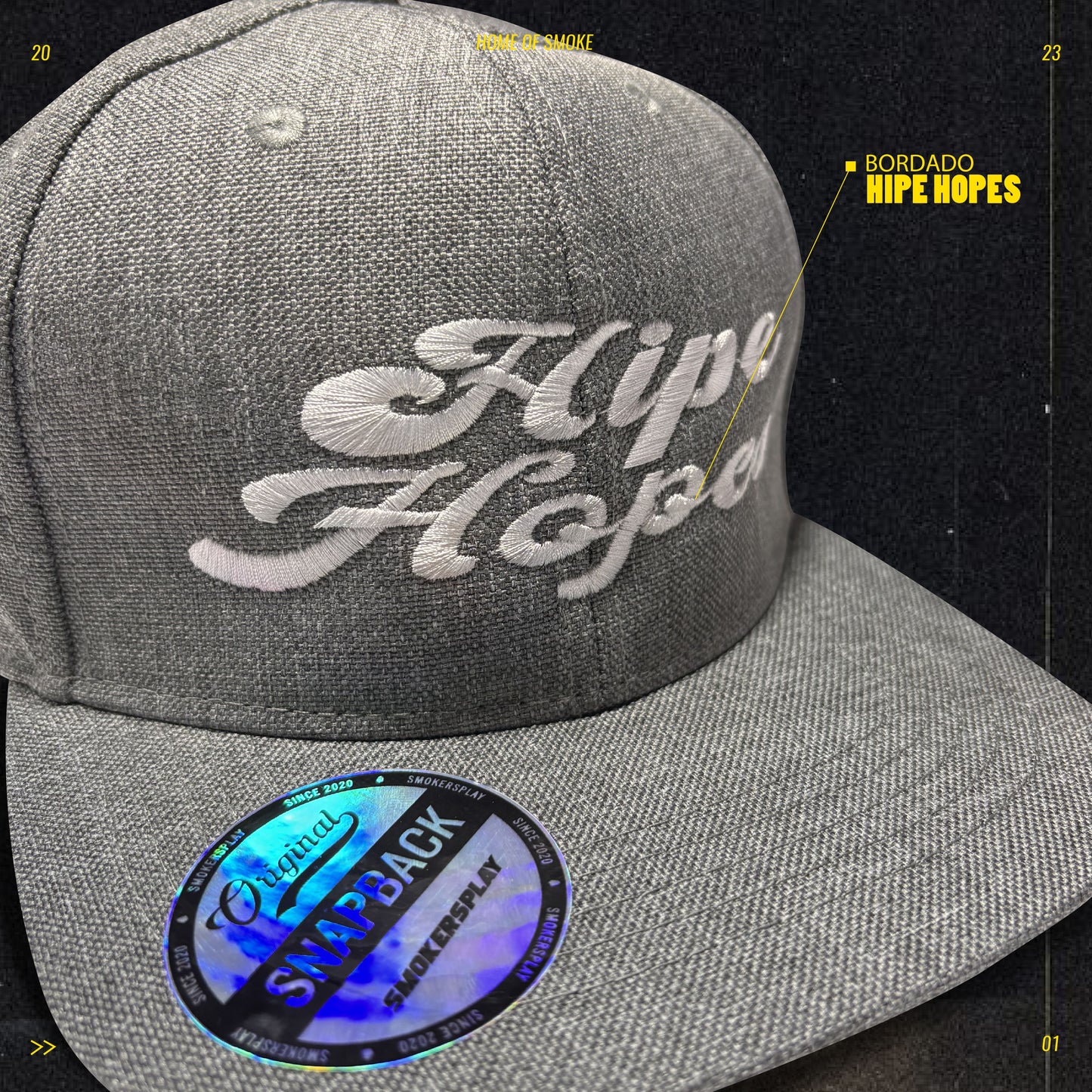 Gorra Smokers Play Gris Hipe Hopes