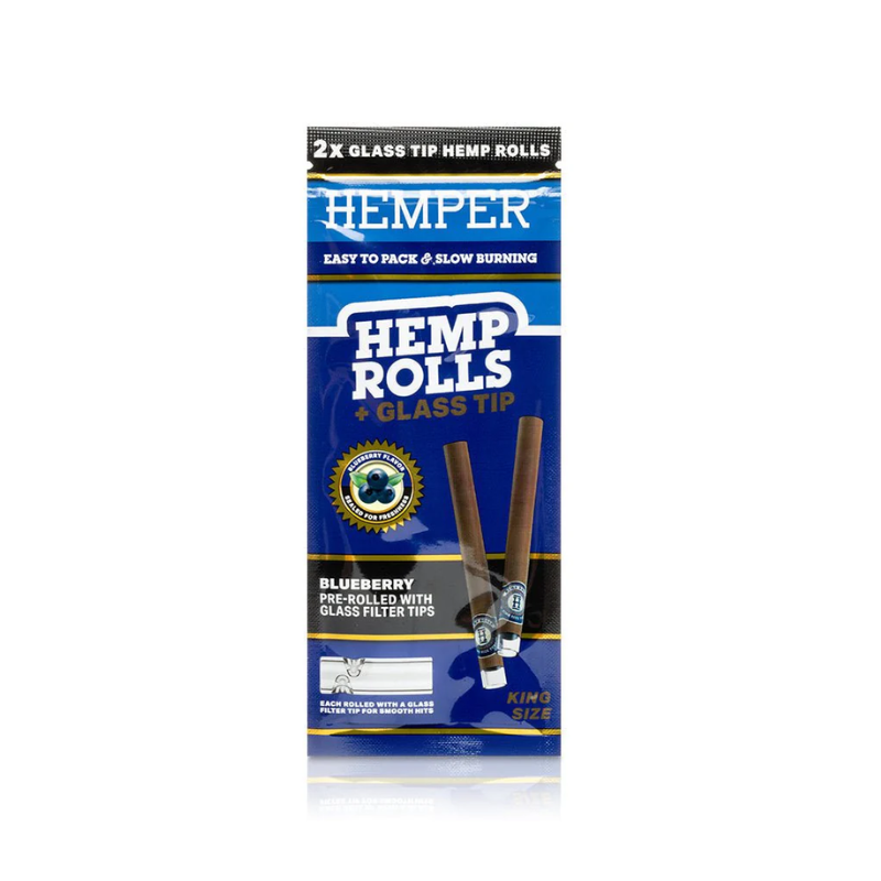 Blunt Hemper Hemp Roll Blueberry + Filtro de Vidrio