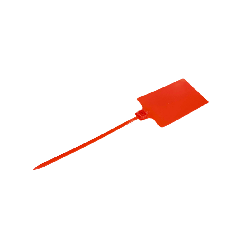 Etiqueta Plastica Roja