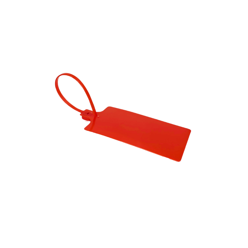 Etiqueta Plastica Roja