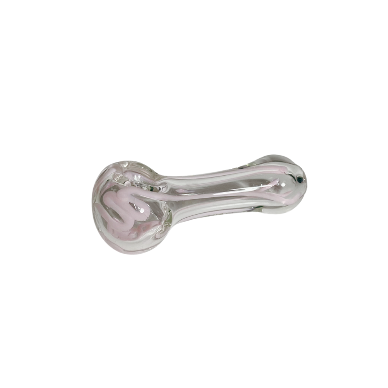 Pipa vidrio Spoon Espiral Rosada 55