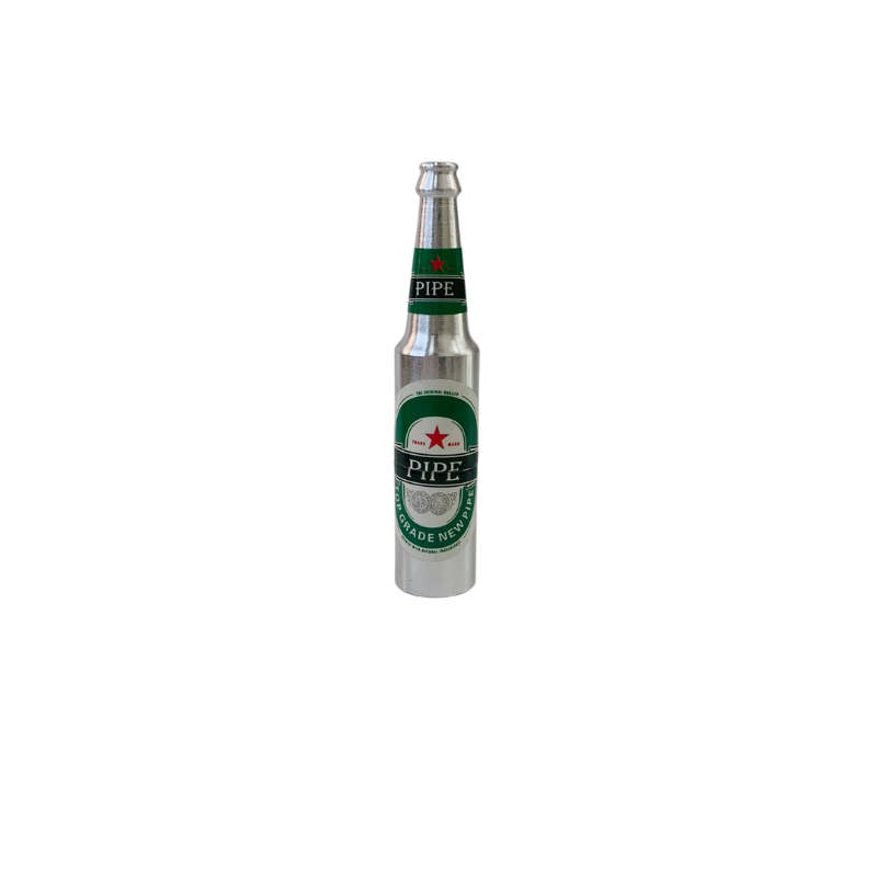 Pipa metal Botella Plateada 12