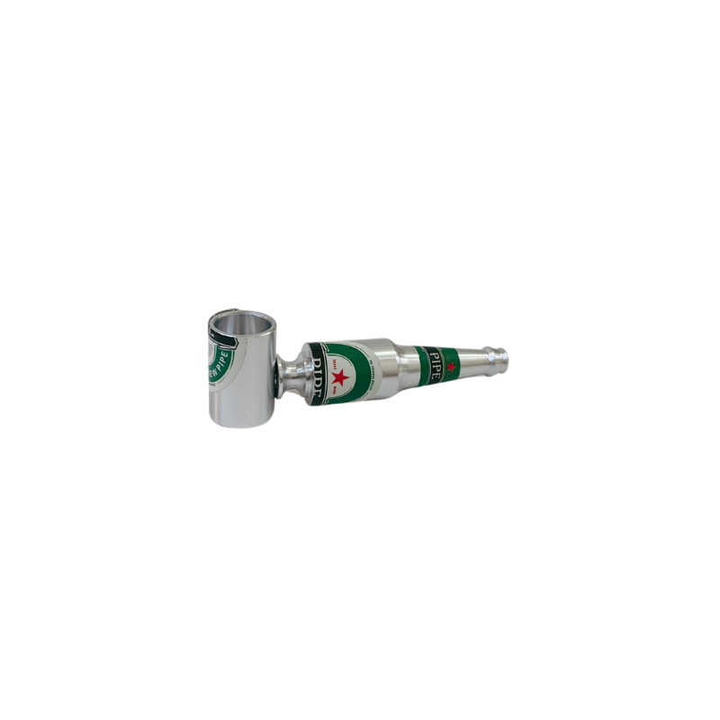 Pipa metal Botella Plateada 12