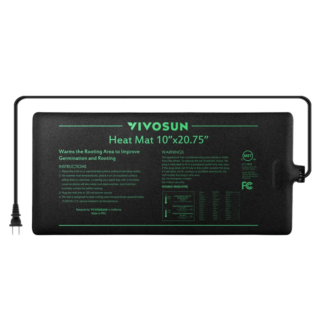 Tapete Termico VIVOSUN Heat Mat 10”