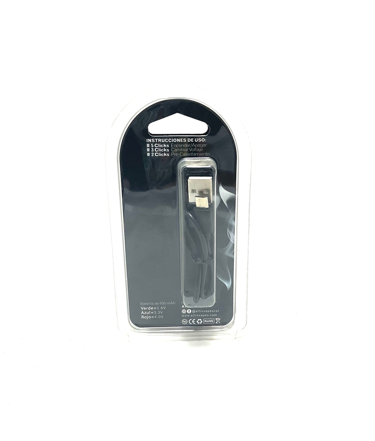 Batería CBD All in Vapes plateado