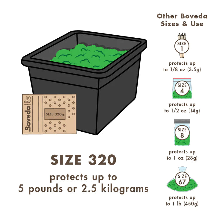 Boveda 62% de humedad (2.5kg de flor)