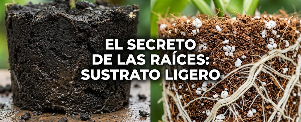 El secreto de las raíces: Por qué tu cultivo necesita un Sustrato Ligero