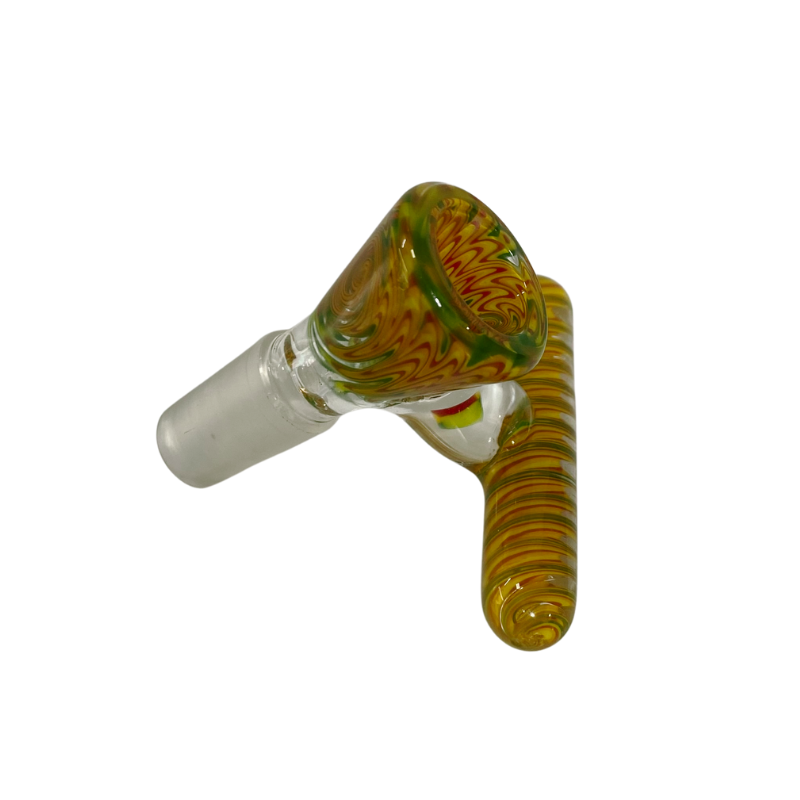 Bowl de vidrio 14mm con Agarre Doble Naranja 96