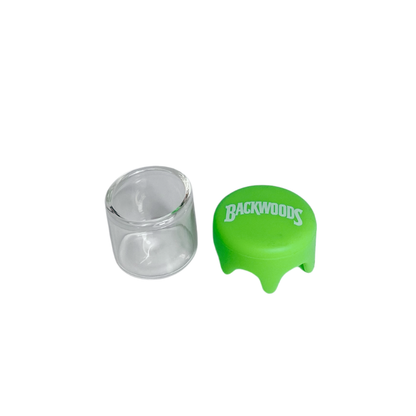 Contenedor en Vidrio y Silicona para Extracciones Verde