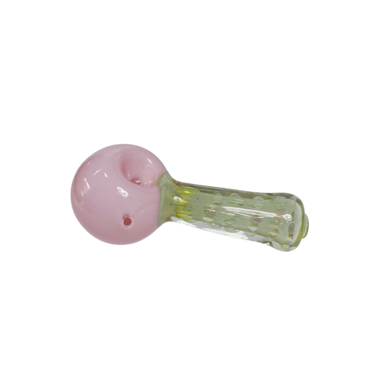 Pipa vidrio Spoon Rosa y Burbujas 85