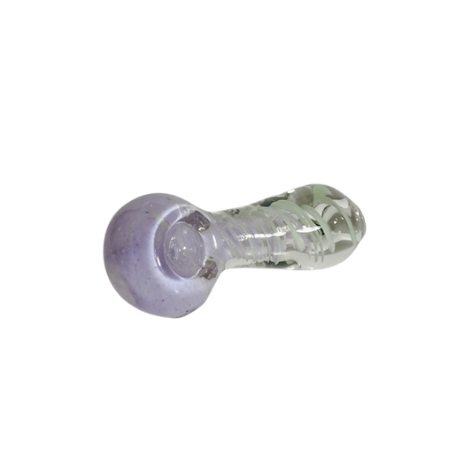 Pipa vidrio Spoon Morada y Espiral 45