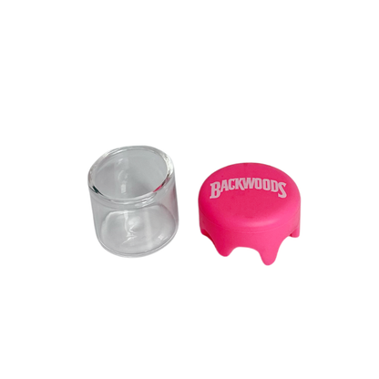 Contenedor en Vidrio y Silicona para Extracciones Rosa