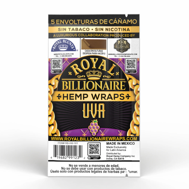 Hemp Wraps Royal Billionaire Uva