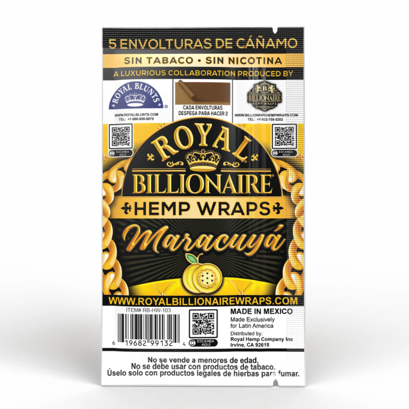 Hemp Wraps Royal Billionaire Maracuyá