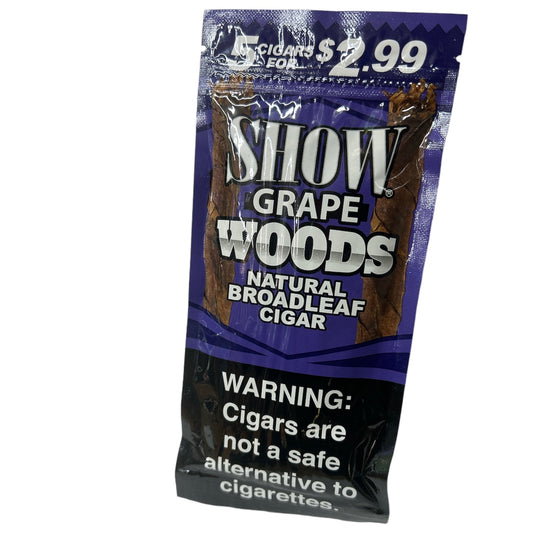 Show Woods Grape x5 hoja de tabaco