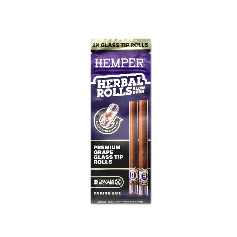 Blunt Hemper Herbal Roll Grape + Filtro de Vidrio