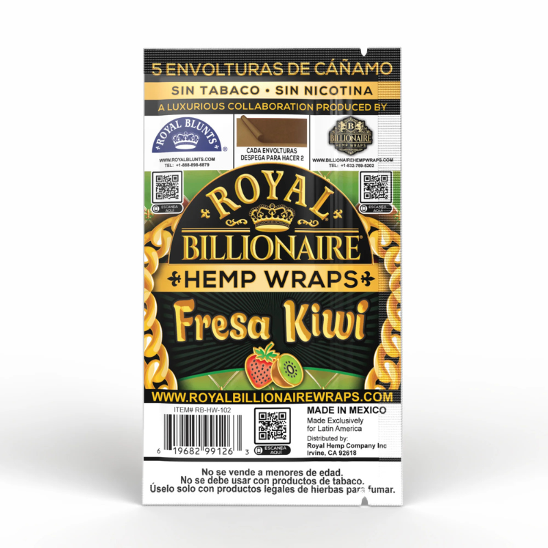 Hemp Wraps Royal Billionaire Fresa y Kiwi