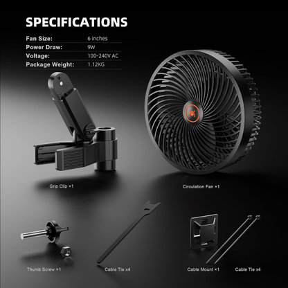 PACK X 2 VENTILADORES SPIDER FARMER (OSCILANTES)