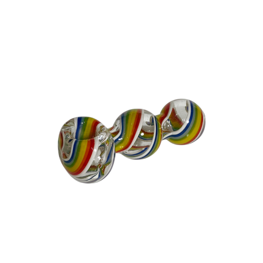 Pipa vidrio Spoon Espiral Arcoiris 60