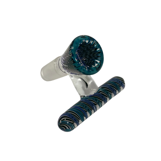 Bowl de vidrio 14mm con Agarre Doble Azul 96