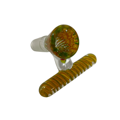 Bowl de vidrio 14mm con Agarre Doble Naranja 96