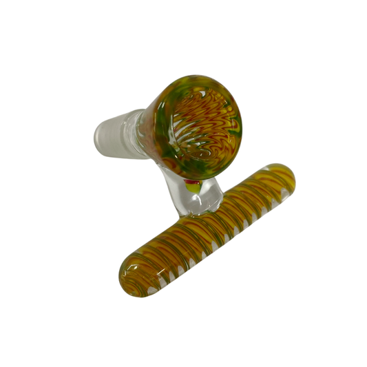 Bowl de vidrio 14mm con Agarre Doble Naranja 80