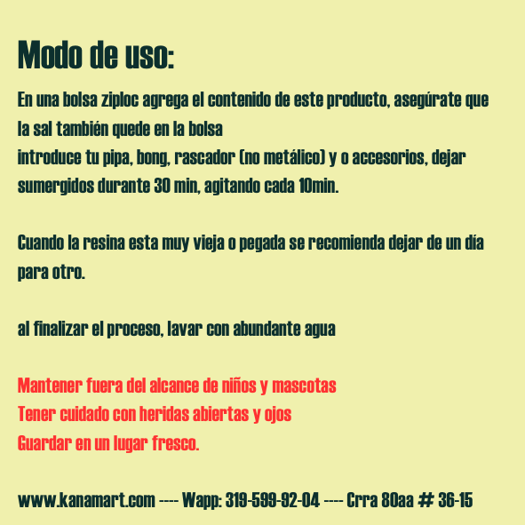 Limpiador Kitahacho 250ml para Pipas y Vidrio | Kanamart