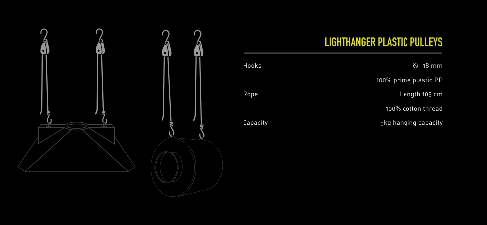 Poleas Plásticas Lighthanger Garden HighPro para Cultivo | Kanamart